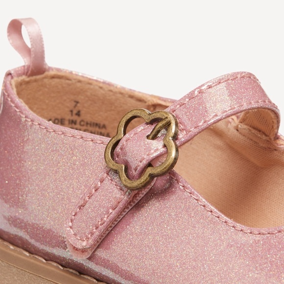 Pink Glitter Kids Mary Jane Shoes - Picture 4 of 4